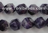 CNG932 15 inches 16mm faceted nuggets amethyst gemstone beads