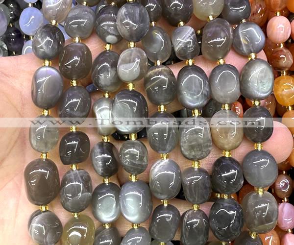 CNG9333 15 inches 10*14mm - 13*18mm nuggets grey moonstone beads