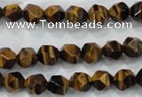 CNG936 15 inches 8mm faceted nuggets yellow tiger eye beads