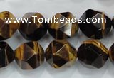 CNG940 15 inches 16mm faceted nuggets yellow tiger eye beads