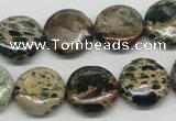 CNI09 16 inches 16mm flat round natural imperial jasper beads wholesale