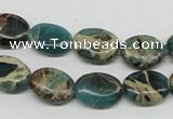 CNI11 16 inches 10*14mm oval natural imperial jasper beads wholesale