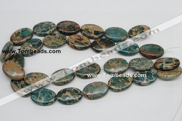 CNI12 16 inches 20*30mm oval natural imperial jasper beads wholesale