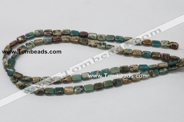 CNI14 16 inches 8*10mm rectangle natural imperial jasper beads wholesale