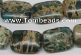 CNI17 16 inches 15*20mm rectangle natural imperial jasper beads wholesale