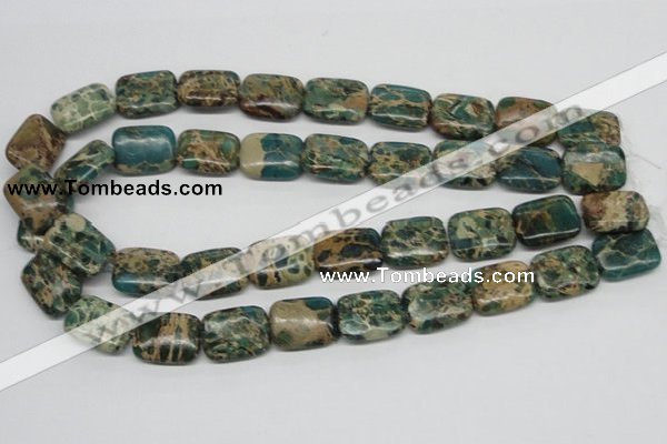 CNI17 16 inches 15*20mm rectangle natural imperial jasper beads wholesale