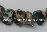 CNI20 16 inches 15*12mm nuggets natural imperial jasper chip beads