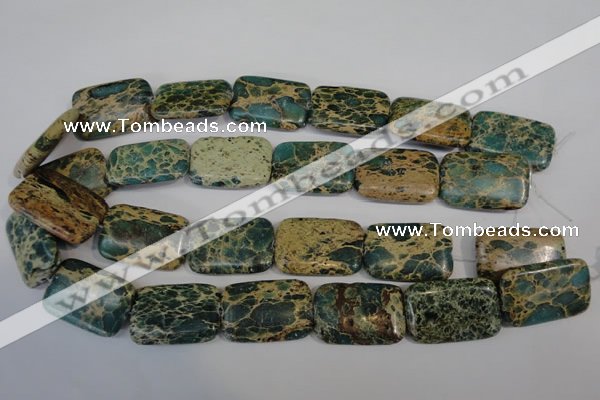 CNI28 15.5 inches 20*30mm rectangle natural imperial jasper beads