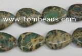 CNI29 15.5 inches 13*18mm flat teardrop natural imperial jasper beads