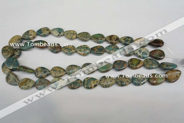 CNI29 15.5 inches 13*18mm flat teardrop natural imperial jasper beads