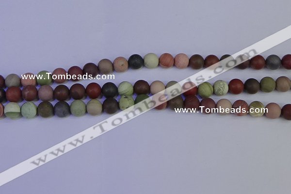 CNI362 15.5 inches 8mm round matte imperial jasper beads wholesale