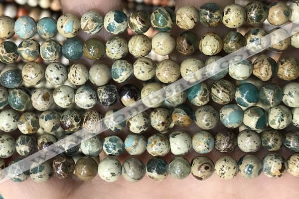 CNI401 15.5 inches 6mm round blue impression jasper beads