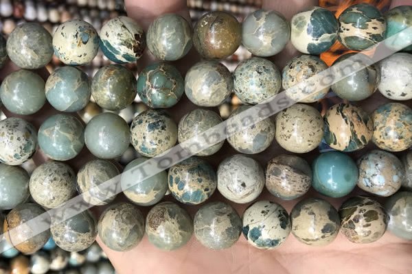 CNI404 15.5 inches 12mm round blue impression jasper beads