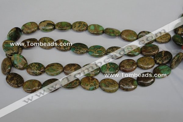 CNI42 15.5 inches 15*20mm oval natural imperial jasper beads