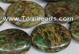 CNI43 15.5 inches 22*30mm oval natural imperial jasper beads