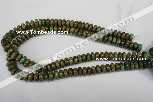 CNI46 15.5 inches 6*12mm rondelle natural imperial jasper beads