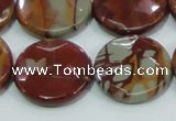 CNJ01 15.5 inches 25mm faceted coin natural noreena jasper beads