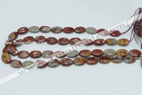 CNJ10 15.5 inches 13*18mm faceted oval natural noreena jasper beads