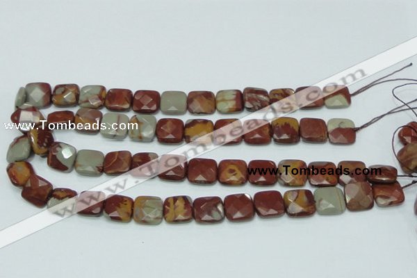 CNJ15 15.5 inches 15*15mm faceted square natural noreena jasper beads