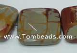 CNJ17 15.5 inches 30*30mm faceted square natural noreena jasper beads