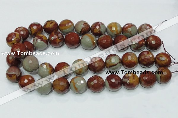 CNJ21 15.5 inches 20mm faceted round natural noreena jasper beads