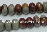 CNJ22 15.5 inches 8*12mm faceted rondelle natural noreena jasper beads