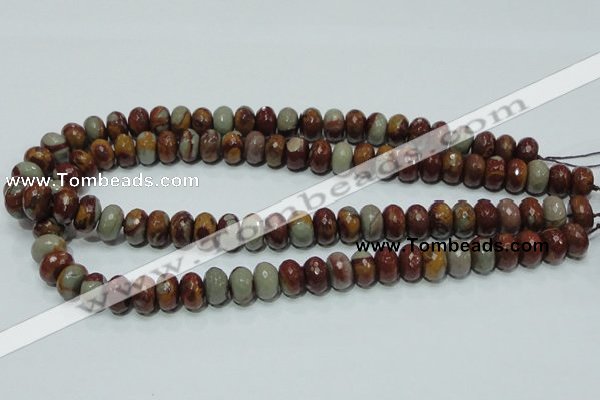 CNJ22 15.5 inches 8*12mm faceted rondelle natural noreena jasper beads