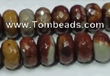 CNJ23 15.5 inches 8*14mm faceted rondelle natural noreena jasper beads