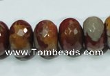 CNJ25 15.5 inches 12*18mm faceted rondelle natural noreena jasper beads