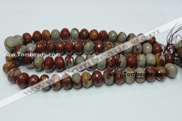 CNJ25 15.5 inches 12*18mm faceted rondelle natural noreena jasper beads