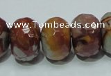 CNJ26 15.5 inches 14*20mm faceted rondelle natural noreena jasper beads