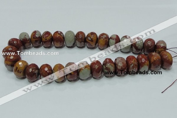 CNJ26 15.5 inches 14*20mm faceted rondelle natural noreena jasper beads