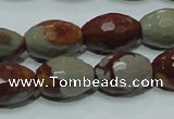 CNJ29 15.5 inches 13*18mm faceted rice natural noreena jasper beads