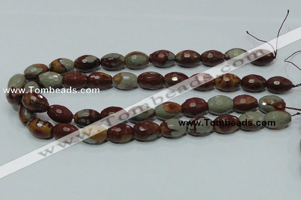 CNJ29 15.5 inches 13*18mm faceted rice natural noreena jasper beads