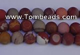 CNJ300 15.5 inches 4mm round matte noreena jasper beads wholesale