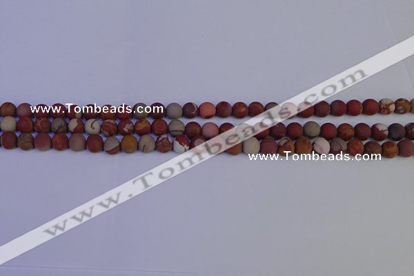 CNJ300 15.5 inches 4mm round matte noreena jasper beads wholesale