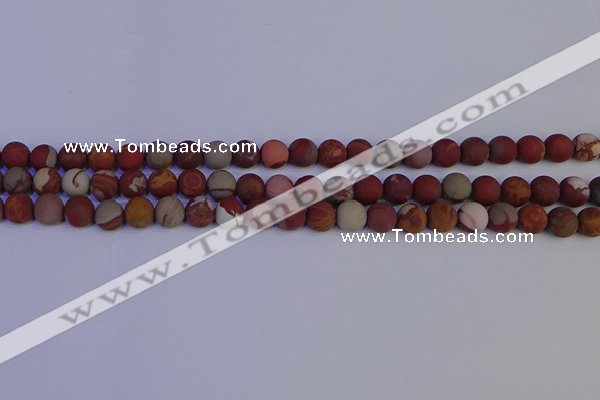 CNJ301 15.5 inches 6mm round matte noreena jasper beads wholesale