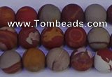 CNJ302 15.5 inches 8mm round matte noreena jasper beads wholesale