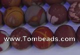 CNJ304 15.5 inches 12mm round matte noreena jasper beads wholesale