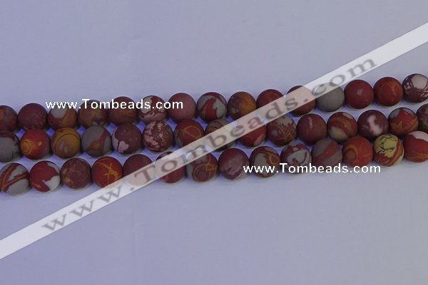 CNJ304 15.5 inches 12mm round matte noreena jasper beads wholesale