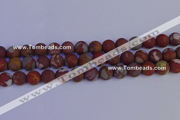 CNJ305 15.5 inches 14mm round matte noreena jasper beads wholesale