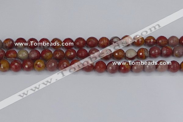 CNJ311 15.5 inches 10mm faceted round noreena jasper beads