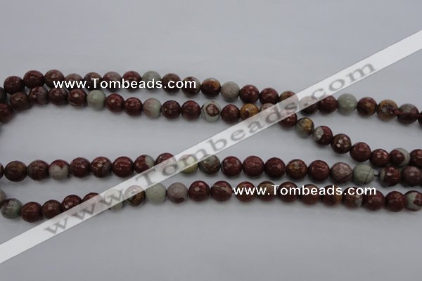 CNJ37 15.5 inches 8mm faceted round noreena jasper beads wholesale