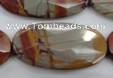 CNJ53 15.5 inches 25*50mm faceted oval noreena jasper beads