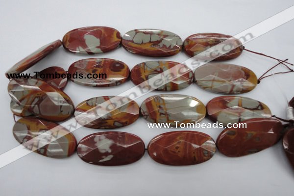 CNJ53 15.5 inches 25*50mm faceted oval noreena jasper beads