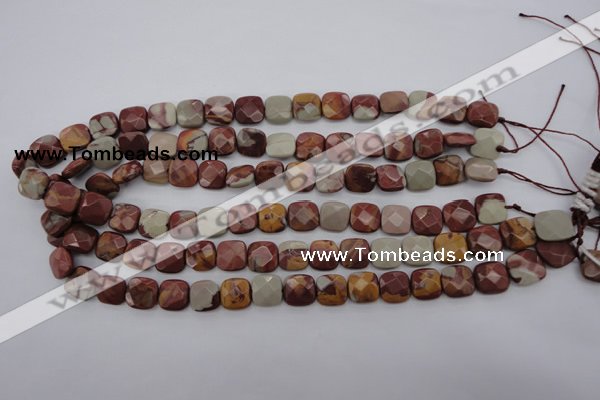 CNJ58 15.5 inches 12*12mm faceted square noreena jasper beads