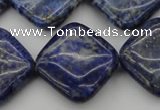 CNL1136 15.5 inches 20*20mm diamond lapis lazuli gemstone beads