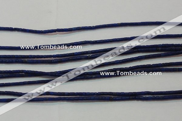 CNL1202 15.5 inches 0.8*1mm tube natural lapis lazuli beads