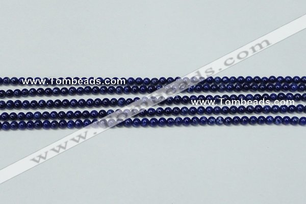 CNL1251 15.5 inches 4mm round natural lapis lazuli beads