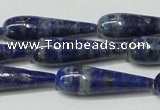 CNL1271 15.5 inches 10*35mm teardrop natural lapis lazuli beads